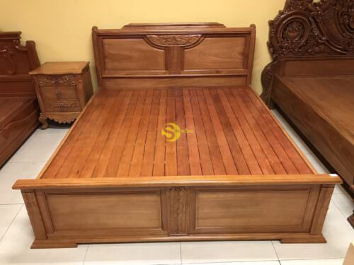 Giường ngủ gõ đỏ kiểu hộp 1,8x2m-GN133 - Ảnh 4