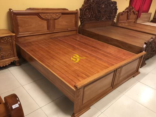 Giường ngủ gõ đỏ kiểu hộp 1,8x2m-GN133 - Ảnh 5
