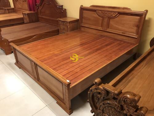 Giường ngủ gõ đỏ kiểu hộp 1,8x2m-GN133 - Ảnh 6