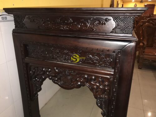 Bàn thờ ngũ phúc 1.97m gỗ gụ, chân 12 - SD262 - Hình ảnh 6