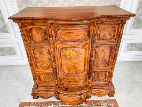 Tủ thờ gỗ cẩm lai 1,53m tuyển chọn vân - SD48T - Hình ảnh 5