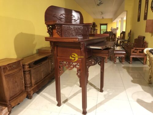 Bàn thờ nhị cấp gõ đỏ 1m27 - SD54 - Hình ảnh 7