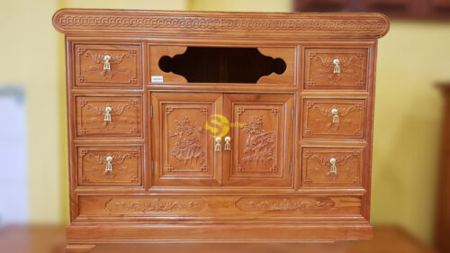 Tủ tivi gõ đỏ 1,2m-TTV112