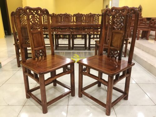 Bộ bàn ăn cẩm lai 10 ghế triện bàn vuông - BBA42410V - Hình ảnh 4