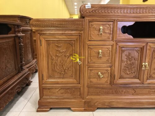 Tủ ti vi gỗ gõ đỏ 1,8m - TTV25 - Hình ảnh 8