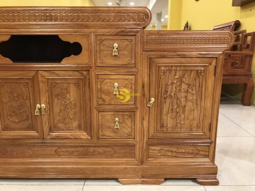 Tủ ti vi gỗ gõ đỏ 1,8m - TTV25 - Hình ảnh 7
