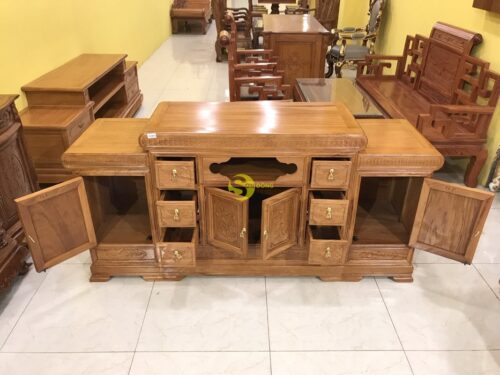 Tủ ti vi gỗ gõ đỏ 1,8m - TTV25 - Hình ảnh 4