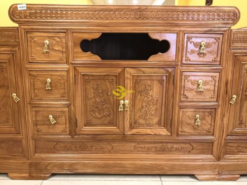 Tủ ti vi gỗ gõ đỏ 1,8m - TTV25 - Hình ảnh 3