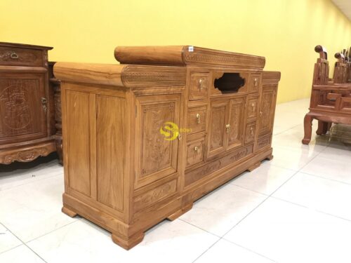 Tủ ti vi gỗ gõ đỏ 1,8m - TTV25 - Hình ảnh 2