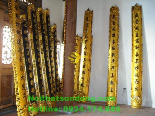 Câu đối sơn son thép vàng - Hình ảnh 3