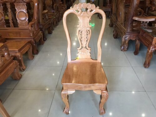 Bộ bàn ăn gõ đỏ 8 ghế đồng tiền - BBA2248L - Hình ảnh 10