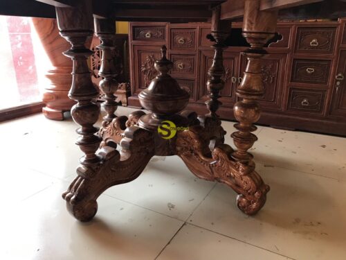 Bộ Bàn Ăn  Cẩm Lai Xịn 8 Ghế Tròn  Mã BBA4258T2 - Ảnh 7