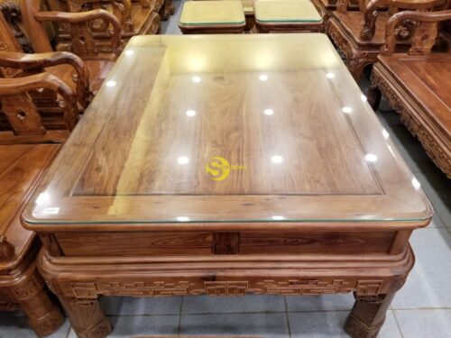 Bàn ghế gỗ cẩm lai xịn | Minh quốc triện tay 10, 10 món - BBG432 - Hình ảnh 11