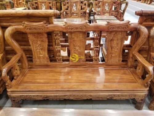 Bàn ghế gỗ cẩm lai xịn | Minh quốc triện tay 10, 10 món - BBG432 - Hình ảnh 6