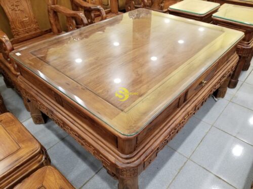 Bàn ghế gỗ cẩm lai xịn | Minh quốc triện tay 10, 10 món - BBG432 - Hình ảnh 5