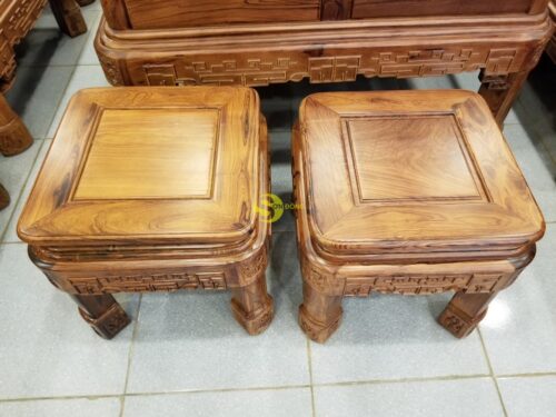 Bàn ghế gỗ cẩm lai xịn | Minh quốc triện tay 10, 10 món - BBG432 - Hình ảnh 12