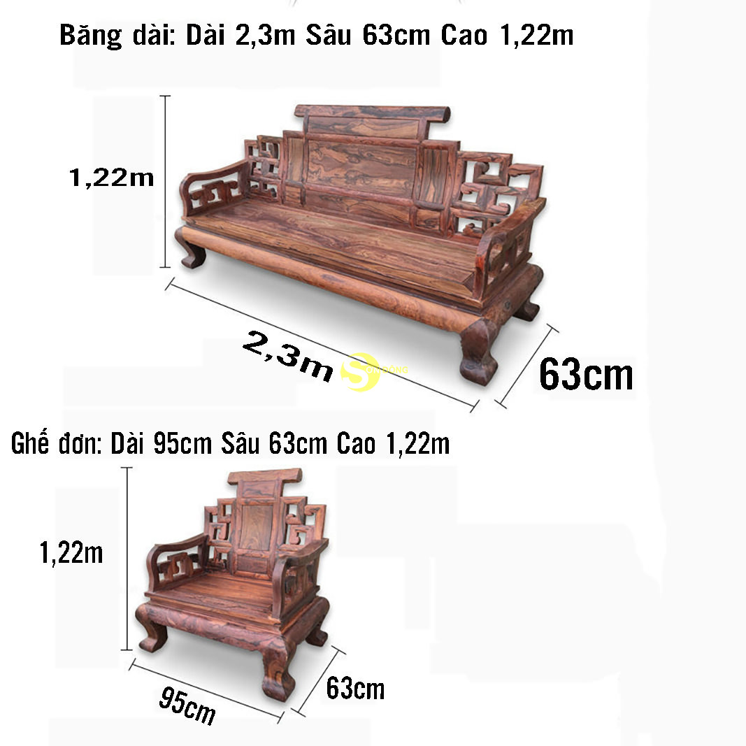 Bàn ghế gỗ cẩm lai xịn | mẫu sơn thuỷ 10 món chân 14 (Ảnh 2)