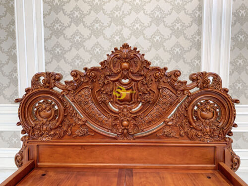 Giường ngủ cổ điển gỗ gõ đỏ 1m8 x 2m VIP – GN0662 - Ảnh 5