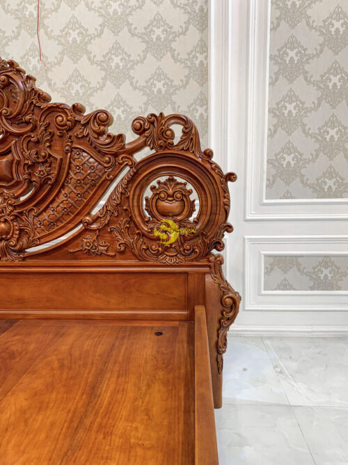 Giường ngủ cổ điển gỗ gõ đỏ 1m8 x 2m VIP – GN0662 - Ảnh 9