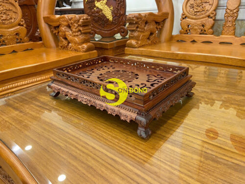Khay trà gỗ cẩm lai lớn-LT82 - Hình ảnh 3