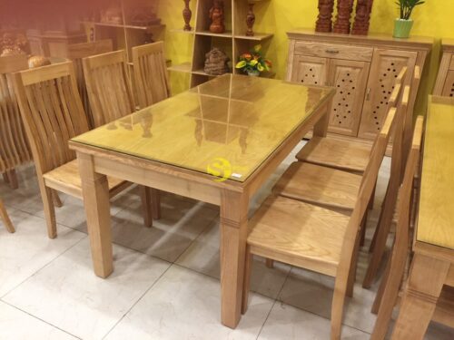 Bàn ăn gỗ sồi chữ nhật 6 ghế - LCMBBA03 - Hình ảnh 10
