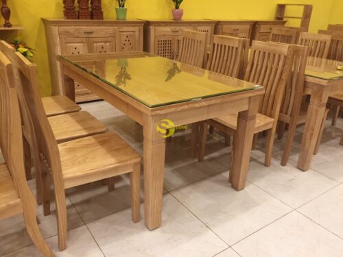 Bàn ăn gỗ sồi chữ nhật 6 ghế - LCMBBA03 - Hình ảnh 8