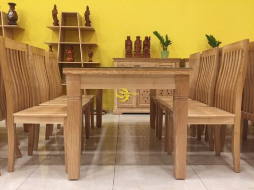 Bàn ăn gỗ sồi chữ nhật 6 ghế - LCMBBA03 - Hình ảnh 3