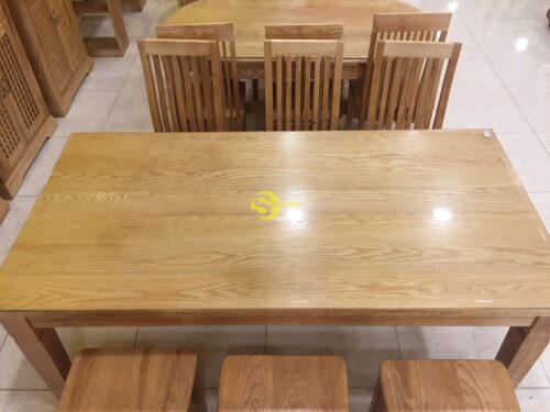 Bàn ăn gỗ sồi chữ nhật Lớn 6 ghế - LCMBBA04 - Hình ảnh 9
