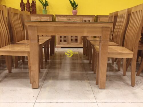 Bàn ăn gỗ sồi chữ nhật Lớn 6 ghế - LCMBBA04 - Hình ảnh 5