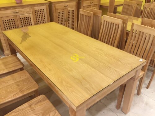 Bàn ăn gỗ sồi chữ nhật Lớn 6 ghế - LCMBBA04 - Hình ảnh 3