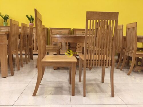 Bàn ăn gỗ sồi oval lớn 6 ghế - LCMBBA06 - Hình ảnh 6
