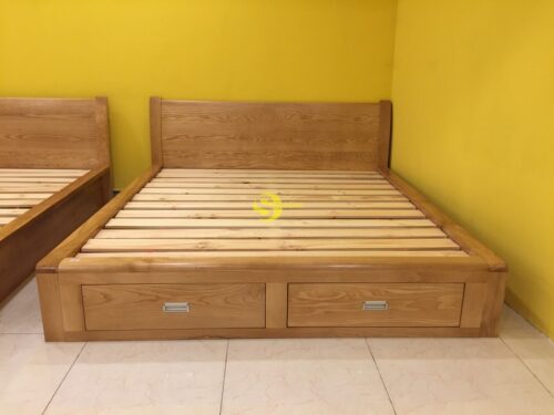 Giường ngủ gỗ sồi 1m8 - LCMGN06 - Ảnh 2