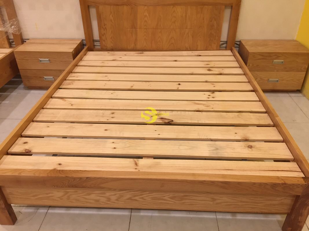 Giường ngủ gỗ sồi kiểu nhật 1m8 – LCMGN12 (Ảnh 4)