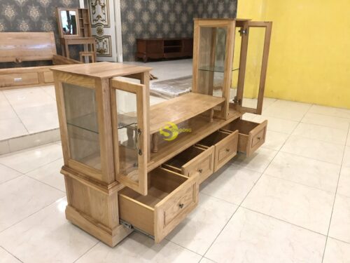 Tủ tivi lệch gỗ sồi 2m LCMKE16 - Hình ảnh 8