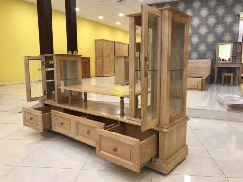 Tủ tivi lệch gỗ sồi 2m LCMKE16 - Hình ảnh 5