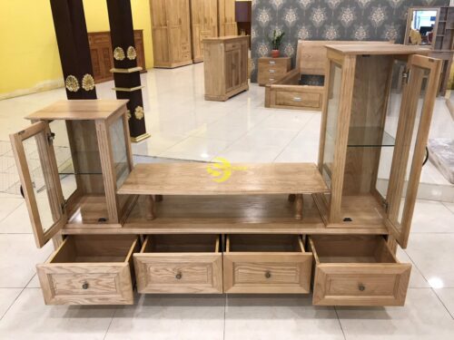 Tủ tivi lệch gỗ sồi 2m LCMKE16 - Hình ảnh 4