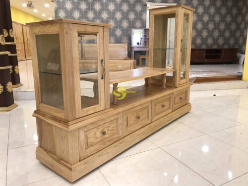 Tủ tivi lệch gỗ sồi 2m LCMKE16 - Hình ảnh 3