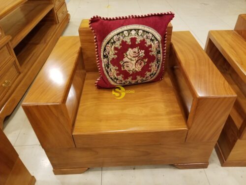 Bộ sofa kiểu Nhật gõ đỏ 6 món BBG431 - Ảnh 6