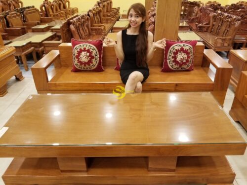 Bộ sofa kiểu Nhật gõ đỏ 6 món BBG431 - Ảnh 3