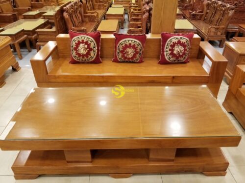Bộ sofa kiểu Nhật gõ đỏ 6 món BBG431 - Ảnh 2