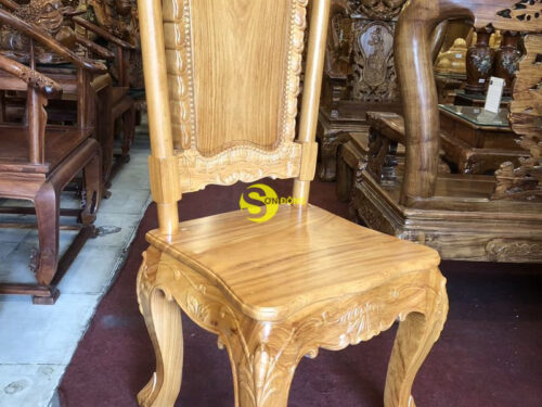 Bộ bàn ghế phòng ăn cổ điển gỗ gõ đỏ BBA2258L