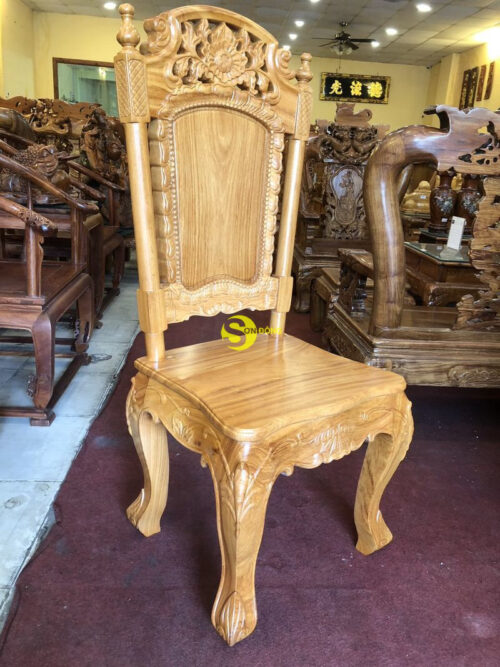 Bộ bàn ghế phòng ăn cổ điển gỗ gõ đỏ BBA2258L