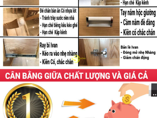 Bộ bàn ăn hiện đại gỗ sồi LCMBBA01