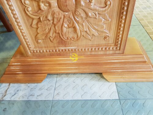 Cặp chân bàn ăn chạm vuông-CBA03 - Hình ảnh 2