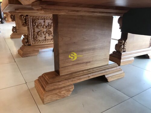 Chân bàn ăn chữ nhật chạm gõ đỏ-CBA13DP - Ảnh 4