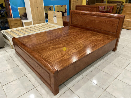 Giường ngủ hương đá trơn 1m6 GHD001 - Hình ảnh 5