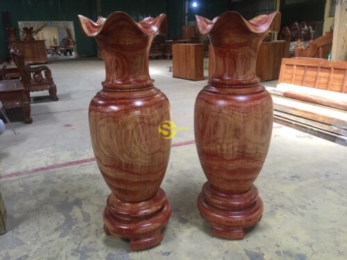 Lục bình gỗ hương bụng to cao 1,4m-LB14 - Ảnh 3