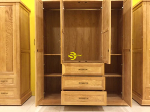 Tủ quần áo gỗ sồi LCMTU04
