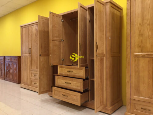 Tủ quần áo gỗ sồi LCMTU04