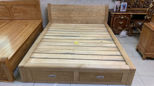 Giường ngủ gỗ sồi 1m6 - LCMGN05 - Hình ảnh 8